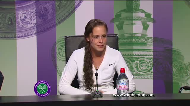 Michelle Larcher De Brito second round Wimbledon 2013 press conference
