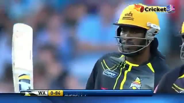 Chris Gayle Hits 6 6 6 4 4 6 to Smith 32 runs in 1 over