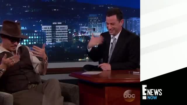Johnny Depp Kisses Jimmy Kimmel Video