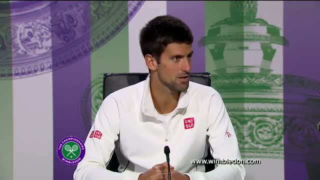 Novak Djokovic on quarter-final win at Wimbledon 2013