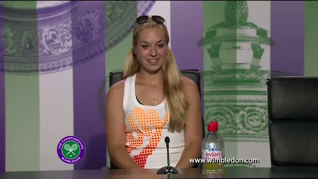 Sabine Lisicki pre-final press conference at Wimbledon 2013