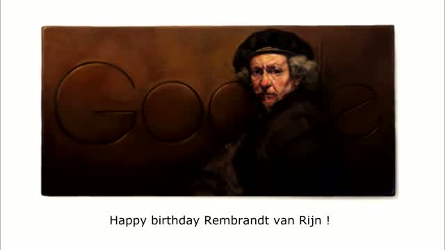Rembrandt van Rijn's 407th birthday marked by a Google doodle