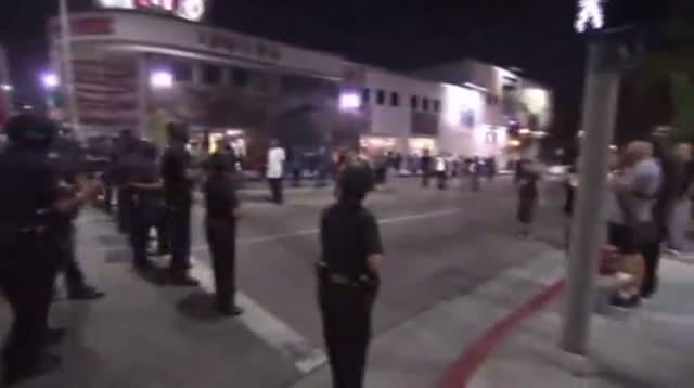 Zimmerman Protesters Confront L.A. Police