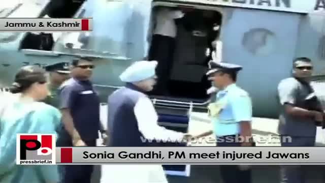 Sonia Gandhi, PM meet jawans injured in the Srinagar militant attack