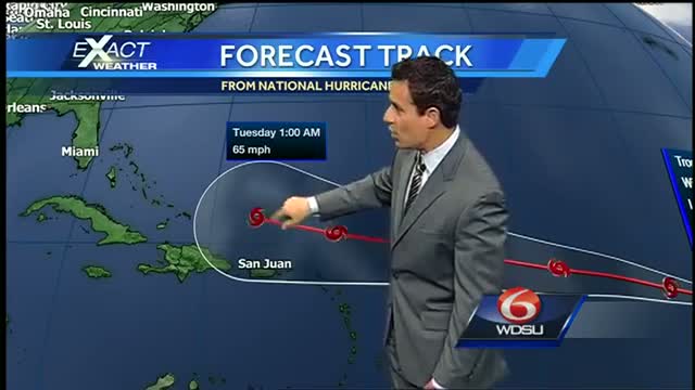 Tropical Storm Dorian strengthens slightly