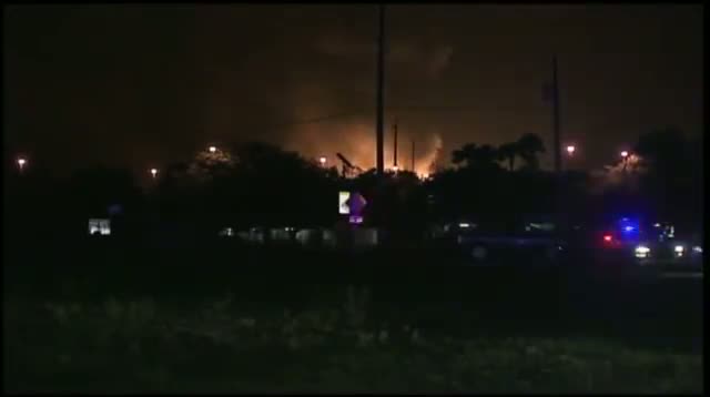 Flames at Florida Gas Plant After Explosion