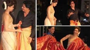 Shahrukh Khan promotes Chennai Express in SAREE: MUST WATCH