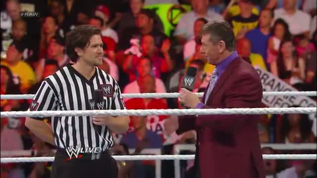 Triple H interrupts Mr. McMahon's message for Brad Maddox: Raw, August 12, 2013