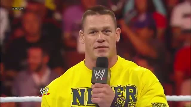 John Cena declares Daniel Bryan the legitimate WWE Champion: Raw, August 19, 2013