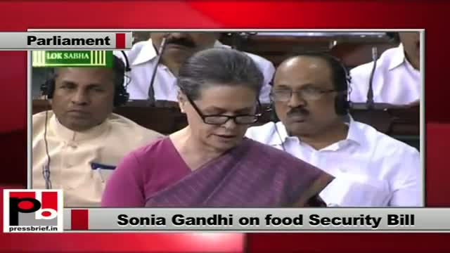 Sonia Gandhi talks on Food Security Bill in Lok Sabha