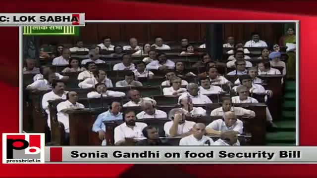 Sonia Gandhi in Lok Sabha: Food Bill is a big message; seeks support of all to pass it