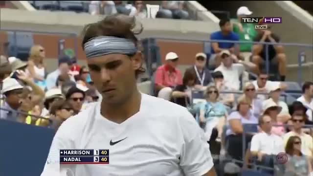 Rafael Nadal vs Ryan Harrision - US Open 2013 - Set 1 (Part 2)