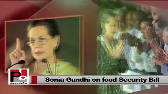 Sonia Gandhi on her dream project - Food Seucity Bill in Lok Sabha