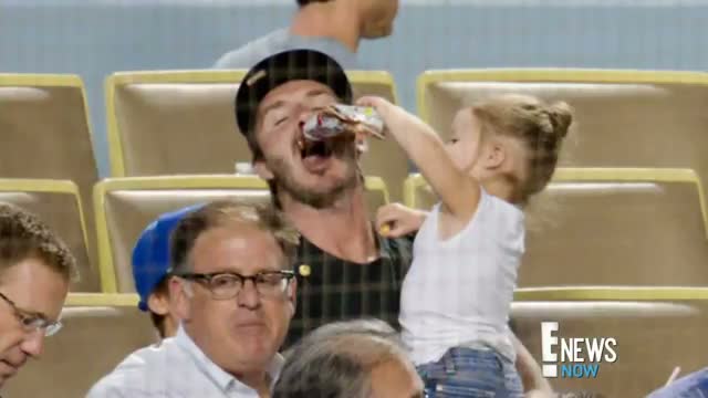 Beckham's Dodgers Date With Daughter Harper