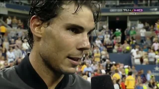 Interview Rafael Nadal vs Philipp Kohlschreiber Round 4 US OPEN 2013