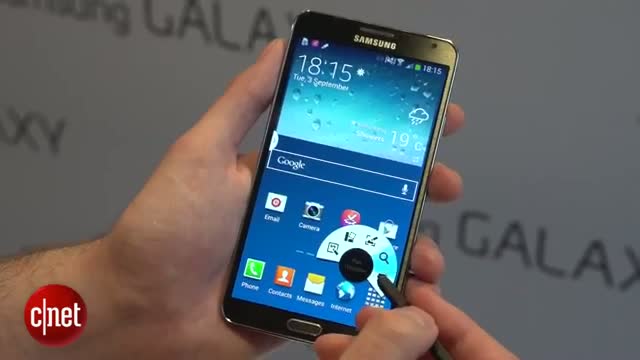 First Look: The leather-look Samsung Galaxy Note 3 multitasking marvel