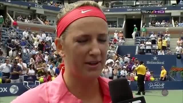 Interview Victoria Azarenka vs Ana Ivanoic Highlights Round 4 US OPEN 2013