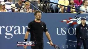 Stanislas Wawrinka vs Tomas Berdych Match Point Round 4 US OPEN 2013