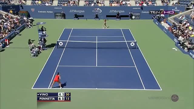 Flavia Pennetta vs Roberta Vinci Match Point Quarterfinals US OPEN 2013