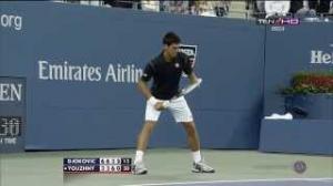 Novak Djokovic vs Mikhail Youzhny Match Point Quarterfinals US OPEN 2013