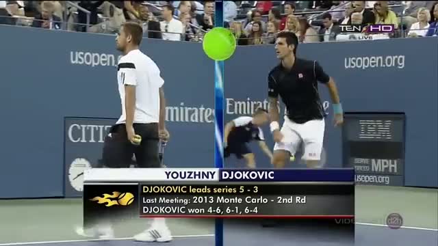 1. Novak Djokovic vs Mikhail Youzhny Full Match Quarterfinals US OPEN 2013