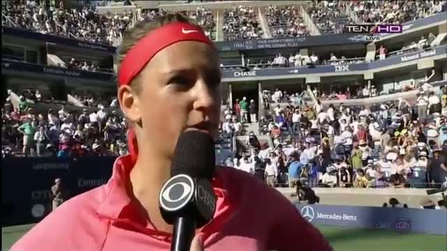 Interview Victoria Azarenka vs Flavia Pennetta Semifinals US OPEN 2013