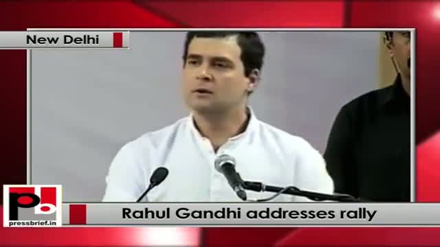 Rahul Gandhi speaks at the function to hand over ownership rights in Delhi resettlement colonies