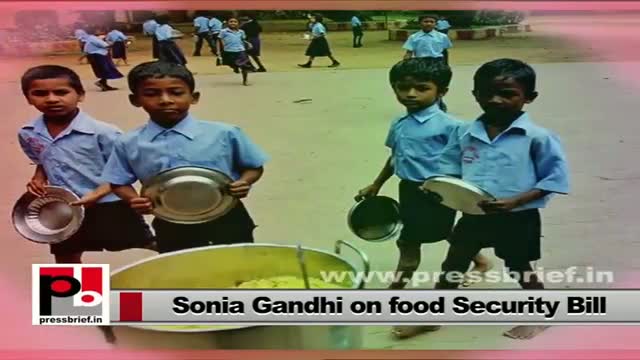 Sonia Gandhi championed Food Security is now becomes a law