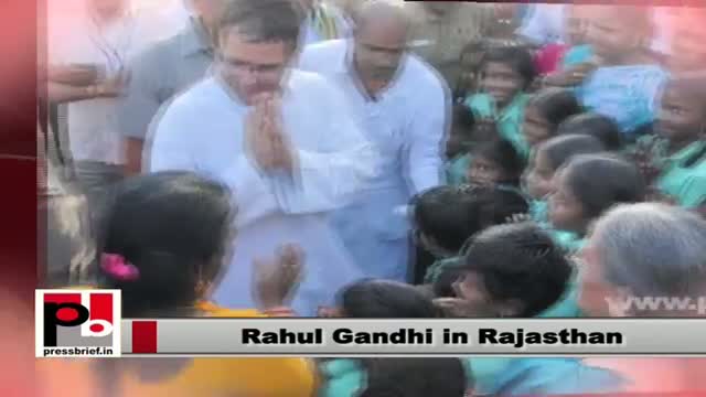 Rahul Gandhi in Rajasthan assures his support to ensure rights of the poor people