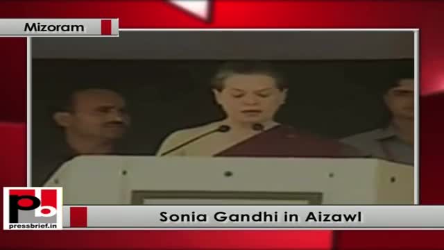 Sonia Gandhi in Mizoram recalls Rajiv Gandhi