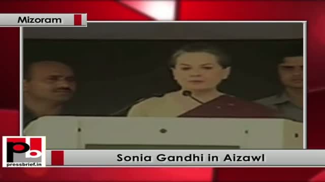 Sonia Gandhi in Mizoram: "Your concerns will be our priorities; your voices will be our guide"