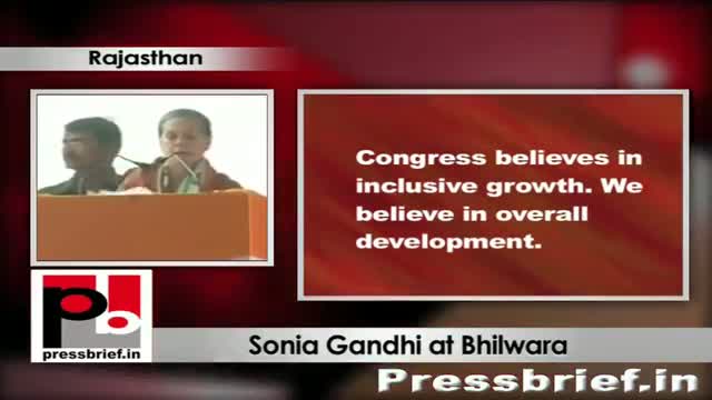 Sonia Gandhi in Bhilwara explains UPA policies for tribals and adivasis