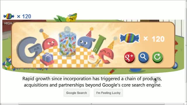 Google's 15th Birthday celebrated by Interactive Doodle
