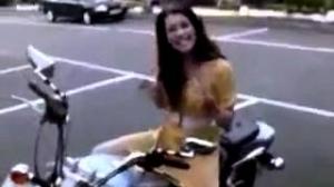 Very Hot Girl Riding A Yamaha Bike - Cool