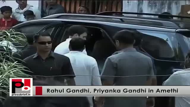 Priyanka Gandhi, Rahul Gandhi in Amethi to boost the Congress workers