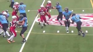 Running Back Goes Beast Mode And Scores Touchdown!
