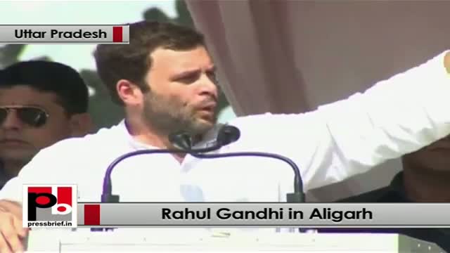 Rahul Gandhi in Aligarh: Congress fulfilled its promises and brought Land Acquisition Bill