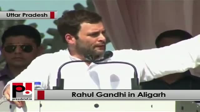 Rahul Gandhi in Aligarh takes indirect dig at BJP,SP over Muzaffarnagar riots