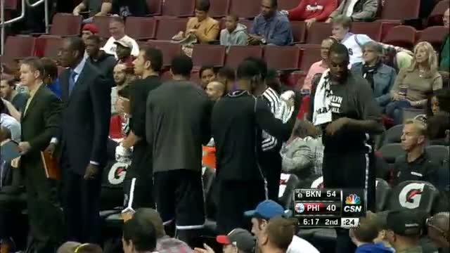 NBA: Kevin Garnett with the No-Look to Lopez!