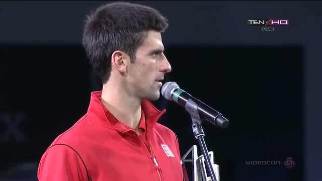 Novak Djokovic Speech vs Del Potro Final Highlights Shanghai Masters 2013