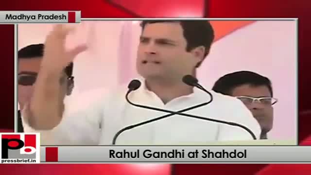 Rahul Gandhi addresses a mega Congress rally in Shahdol, Madhya Pradesh Part 01