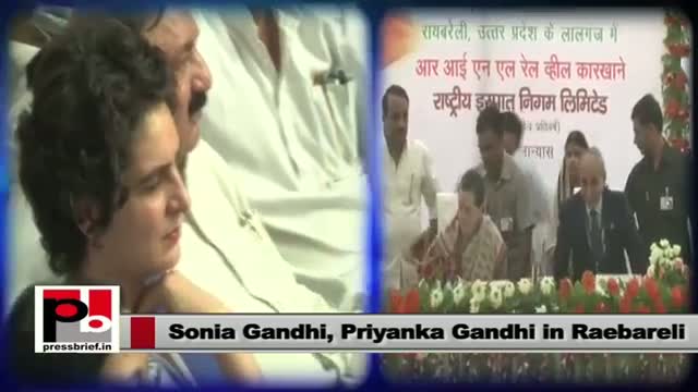 Sonia Gandhi gifts more projects for Raebareli; Priyanka Gandhi also present