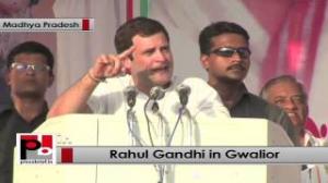 Rahul Gandhi in Gwalior speaks at a huge Congress rally