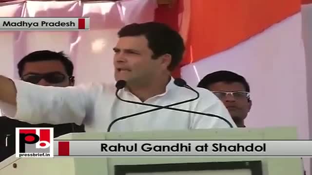 Rahul Gandhi at Shahdol (MP) seeks people's support for Congress to transform the state