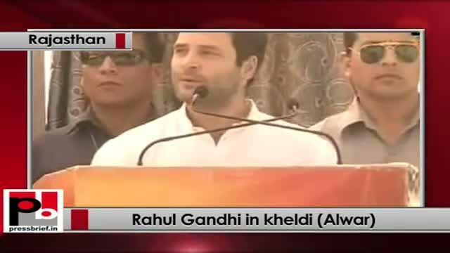 Rahul Gandhi Speaks at Kheldi (Alwar)in Rajasthan