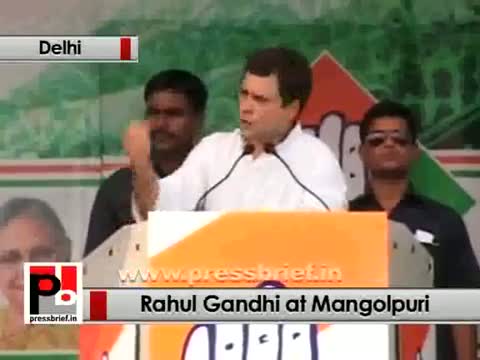 Rahul Gandhi addresses mega Congress rally in Mangolpuri (Delhi)