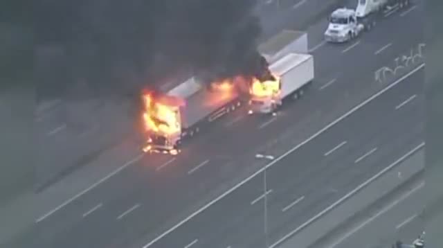 Brazilian Protesters Torch Vehicles