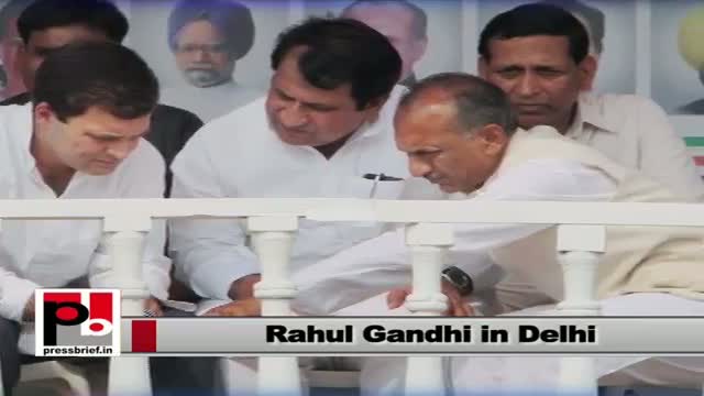 Rahul Gandhi in Delhi focuses on development and UPA achievements