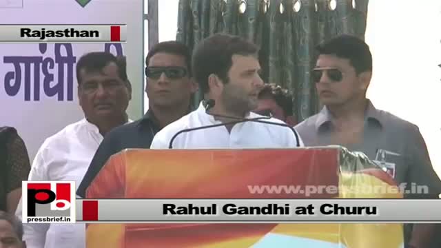 Rahul Gandhi in Churu (Rajasthan): We need a partnership of the poor and the rich