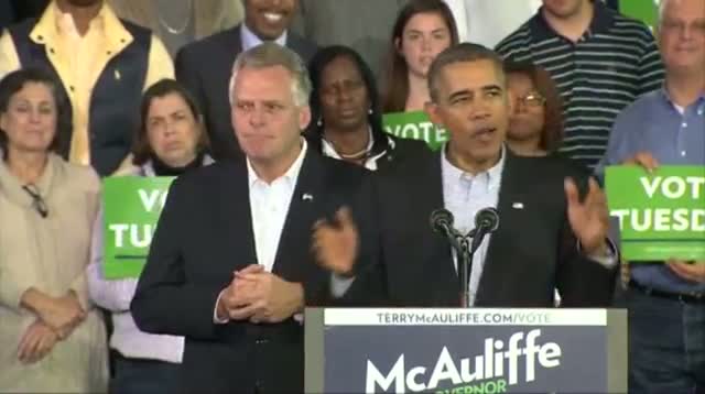 Obama: Vote for McAuliffe Is Vote for Progress